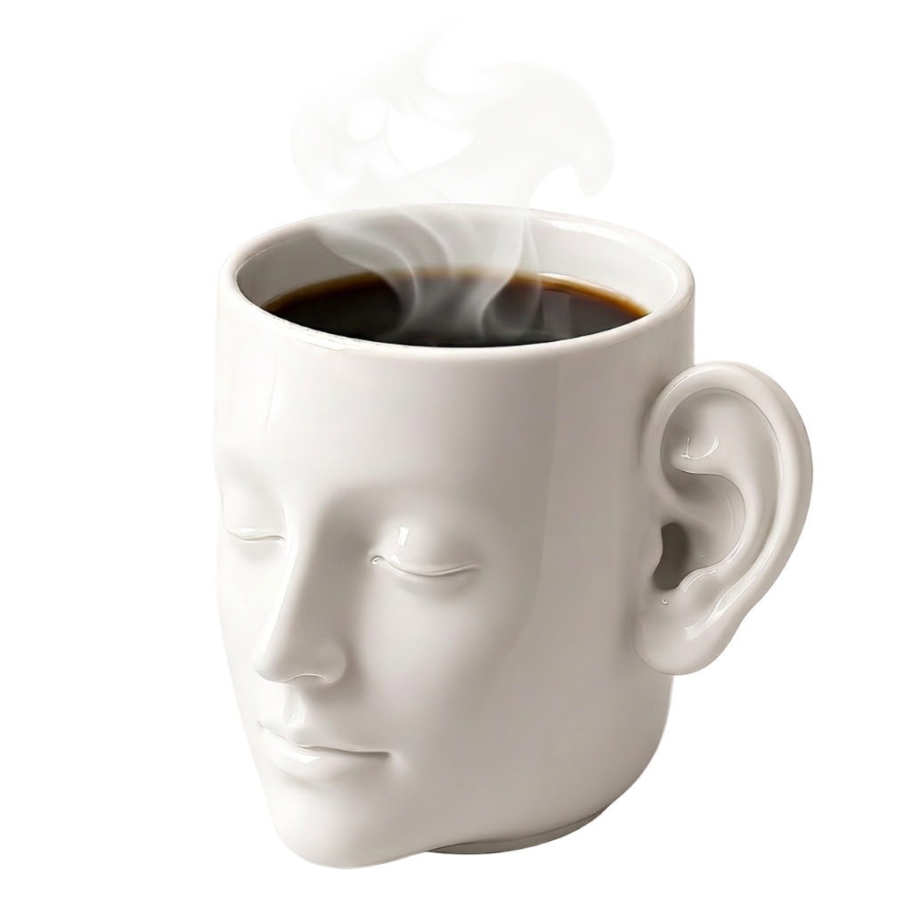 Caneca Escultura Café com Poesia